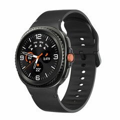 Soft siliconen band - Maat: S/M - Zwart - Samsung Galaxy Watch 9 - 40mm / 44mm