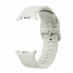 Soft siliconen band - Maat: S/M - Roomwit - Samsung Galaxy Watch 9 - 40mm / 44mm
