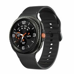 Soft siliconen band - Maat: M/L - Zwart - Samsung Galaxy Watch 9 - 40mm / 44mm