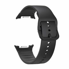 Soft siliconen band - Maat: M/L - Zwart - Samsung Galaxy Watch 9 - 40mm / 44mm