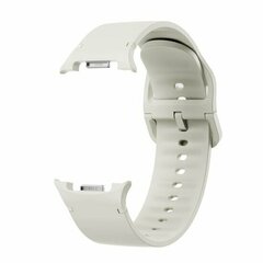 Soft siliconen band - Maat: M/L - Roomwit - Samsung Galaxy Watch 9 - 40mm / 44mm