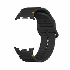 Classic Wave siliconen band - Zwart - Samsung Galaxy Watch 9 - 40mm / 44mm