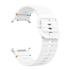 Classic Wave siliconen band - Wit - Samsung Galaxy Watch 9 - 40mm / 44mm