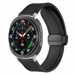 Leer + siliconen bandje - Zwart - Samsung Galaxy Watch 9 - 40mm / 44mm
