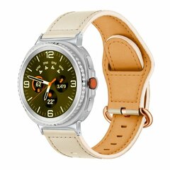 Classic leren band - Ivoor - Samsung Galaxy Watch 9 - 40mm / 44mm