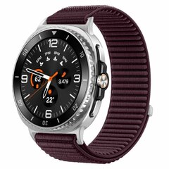 Nylon ribbelbandje - Donkerpaars - Samsung Galaxy Watch 9 - 40mm / 44mm