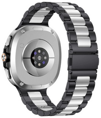 Stalen schakelband - Zwart met zilver - Samsung Galaxy Watch 9 - 40mm / 44mm
