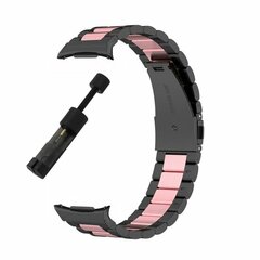 Stalen schakelband - Zwart met ros&eacute; goud - Samsung Galaxy Watch 9 - 40mm / 44mm
