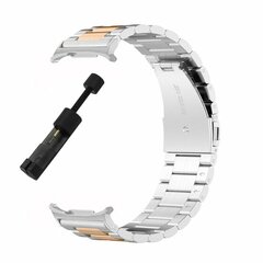 Stalen schakelband - Zilver met champagne goud - Samsung Galaxy Watch 9 - 40mm / 44mm