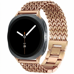 Gevlochten RVS band - Ros&eacute; / champagne goud - Samsung Galaxy Watch 9 - 40mm / 44mm