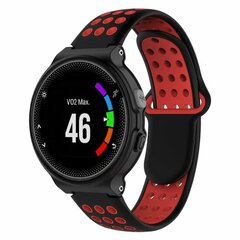 Siliconen sportbandje - Zwart + rood - Garmin Approach S20