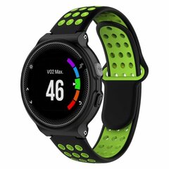 Siliconen sportbandje - Zwart + groen - Garmin Approach S20
