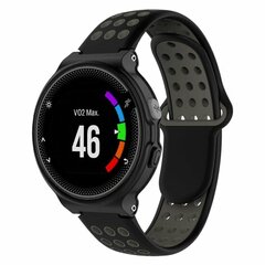 Siliconen sportbandje - Zwart + grijs - Garmin Approach S20