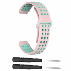 Siliconen sportbandje - Roze + groen - Garmin Approach S20