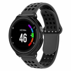 Siliconen sportbandje - Grijs + zwart - Garmin Approach S20