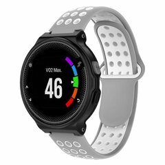 Siliconen sportbandje - Grijs + wit - Garmin Approach S20