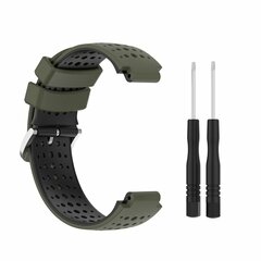 Siliconen Dot Pattern bandje - Donkergroen + zwart - Garmin Approach S20