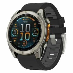 Siliconen bandje - Zwart - Garmin Fenix 9 / 9 pro - 43mm