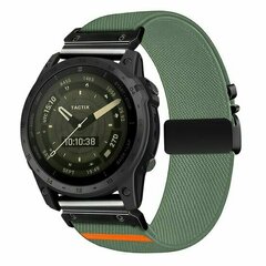 Nylon bandje met parachute sluiting - Groen - Garmin Fenix 9 / 9 pro - 43mm