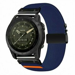 Nylon bandje met parachute sluiting - Donkerblauw - Garmin Fenix 9 / 9 pro - 43mm