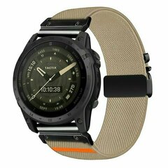 Nylon bandje met parachute sluiting - Beige - Garmin Fenix 9 / 9 pro - 43mm