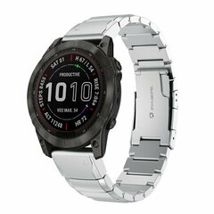 Stainless steel schakelband - Zilver - Garmin Fenix 9 / 9 pro - 51mm