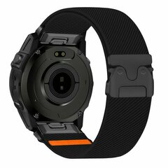 Nylon bandje met parachute sluiting - Zwart - Garmin Fenix 9 / 9 pro - 51mm