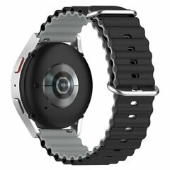 Ocean Style siliconen bandje - Zwart / grijs - Huawei Watch GT 6 / GT 7 / GT 6 pro / GT 7 pro - 46mm