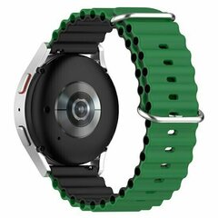 Ocean Style siliconen bandje - Groen / zwart - Huawei Watch GT 6 / GT 7 / GT 6 pro / GT 7 pro - 46mm