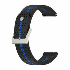 Dot Pattern siliconen bandje - Zwart met blauw - Huawei Watch GT 6 / GT 7 / GT 6 pro / GT 7 pro - 46mm