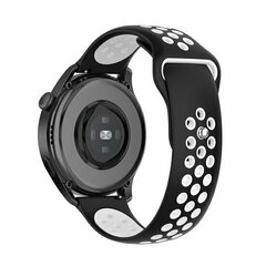 Sport Edition siliconen band - Zwart + wit - Huawei Watch GT 6 / GT 7 / GT 6 pro / GT 7 pro - 46mm