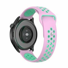 Sport Edition siliconen band - Roze + groen - Huawei Watch GT 6 / GT 7 / GT 6 pro / GT 7 pro - 46mm
