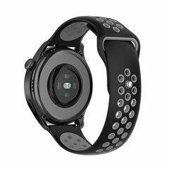 Sport Edition siliconen band - Zwart + grijs - Huawei Watch GT 6 / GT 7 / GT 6 pro / GT 7 pro - 46mm