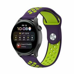 Sport Edition siliconen band - Paars + groen - Huawei Watch GT 6 / GT 7 / GT 6 pro / GT 7 pro - 46mm