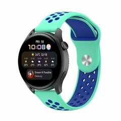 Sport Edition siliconen band - Mintgroen + blauw - Huawei Watch GT 6 / GT 7 / GT 6 pro / GT 7 pro - 46mm