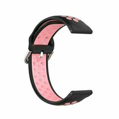 Siliconen sportbandje met gesp - Zwart + lichtroze - Huawei Watch GT 6 / GT 7 / GT 6 pro / GT 7 pro - 46mm