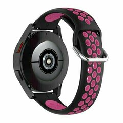 Siliconen sportbandje met gesp - Zwart + roze - Huawei Watch GT 6 / GT 7 / GT 6 pro / GT 7 pro - 46mm
