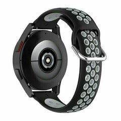 Siliconen sportbandje met gesp - Zwart + grijs - Huawei Watch GT 6 / GT 7 / GT 6 pro / GT 7 pro - 46mm