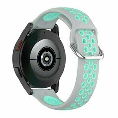 Siliconen sportbandje met gesp - Grijs + turquoise - Huawei Watch GT 6 / GT 7 / GT 6 pro / GT 7 pro - 46mm