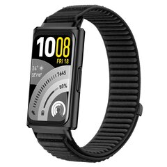 Nylon ribbelbandje - Zwart - Huawei Band 11 / 11 pro