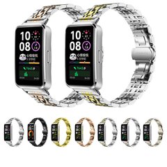 Schakelband van staal - Zilver met ros&eacute; goud - Huawei Band 11 / 11 pro