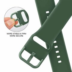 Soft siliconen bandje met gespsluiting - Dennengroen - Geschikt voor Apple Watch 38mm / 40mm / 41mm / 42mm