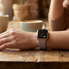 Soft siliconen bandje met gespsluiting - Paarsbruin - Geschikt voor Apple Watch 38mm / 40mm / 41mm / 42mm
