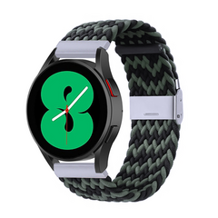 Huawei Watch GT 6 / GT 7 - 41mm  - Braided nylon bandje - Groen / zwart