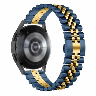 Stalen band - Donkerblauw met goud - Samsung Galaxy Watch - 46mm