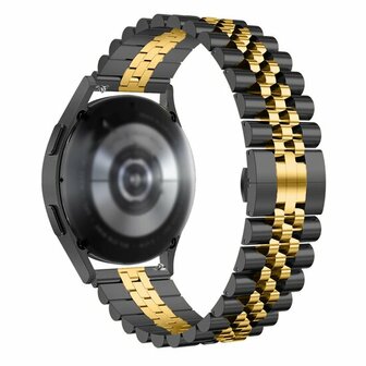 Stalen band - Zwart met goud - Garmin Forerunner 970 / 570 (47mm) / 255