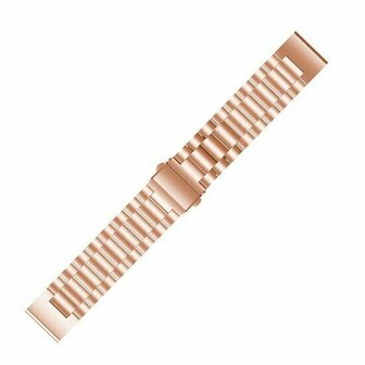Stalen schakelband - Ros&eacute; goud - Garmin Quatix 8 - 47mm