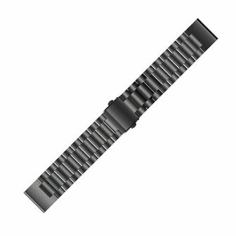 Stalen schakelband - Zwart - Garmin Quatix 8 - 47mm