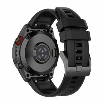 Siliconen sportbandje - Zwart - Garmin Quatix 8 - 47mm