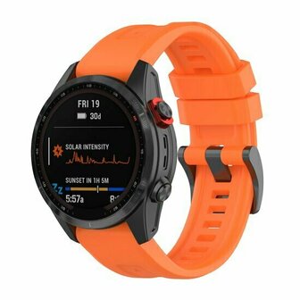 Siliconen sportbandje - Oranje - Garmin Quatix 8 - 47mm